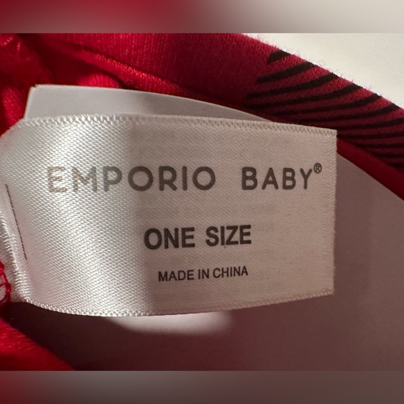 NWT Emporio Baby 0-3M 3pc Set Holiday Outfit Red and Black Plaid - Picture 6 of 10